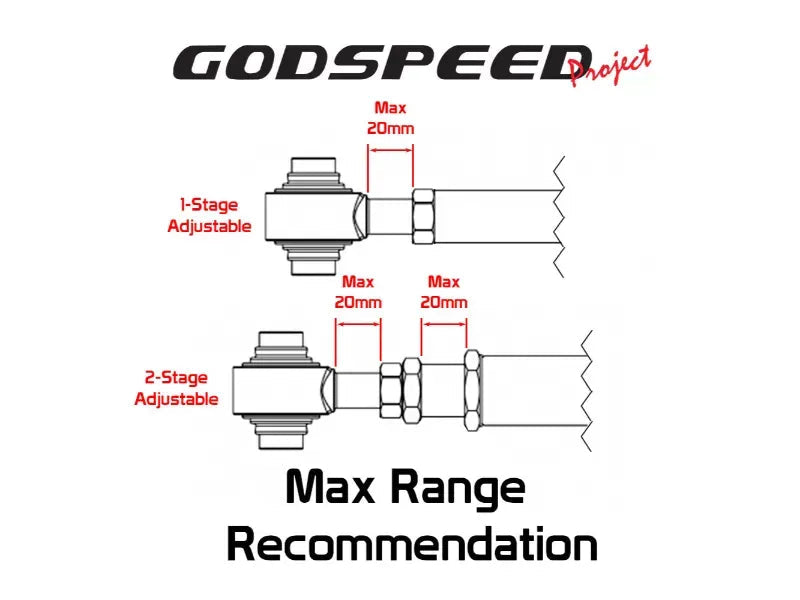 Godspeed Project Adjustable Rear Toe Arms Audi A4 | A4 Quattro | S4 B8 2009-2016