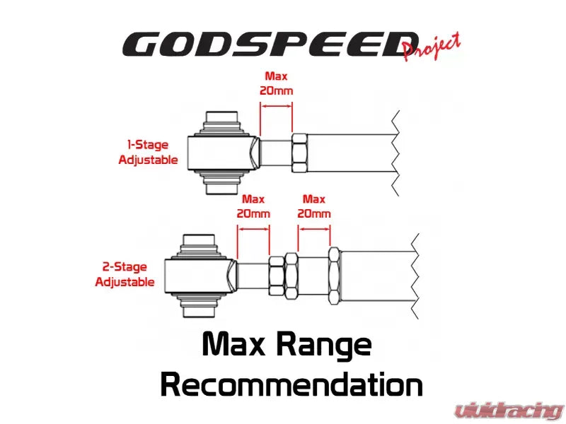 Godspeed Project Adjustable Rear Toe Arms Audi A4 | A4 Quattro | S4 B8 2009-2016