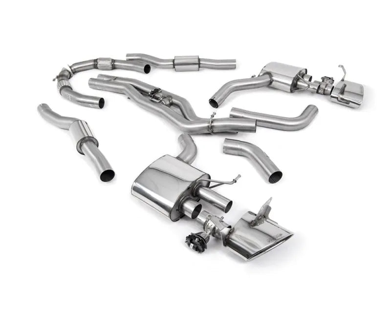 Milltek Twin 80mm Resonated Catback Exhaust System with Polished Oval Tips for Audi RS6/RS7 C8 2019-2025