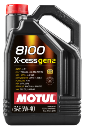 8100 X-CESS GEN2 5W-40 MOTOR OIL