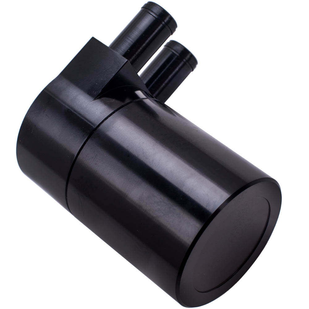 Billet Aluminum Oil Catch Can Reservoir Baffled compatible for BMW N54 135i 335i 535i Black