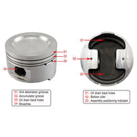 FORGED PISTON AND RINGS SET 83MM VW ABA 2.0L 8V + DECOMPRESSION HEAD GASKET SPACER - 1.5MM + HEAD STUD SET