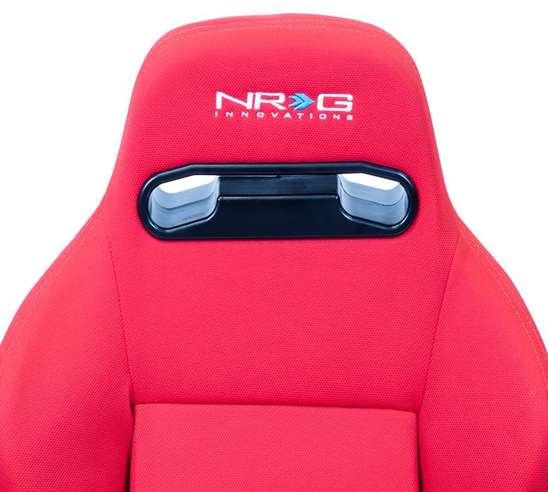 Reclindable Racing Seat Cloth with Red Stitching