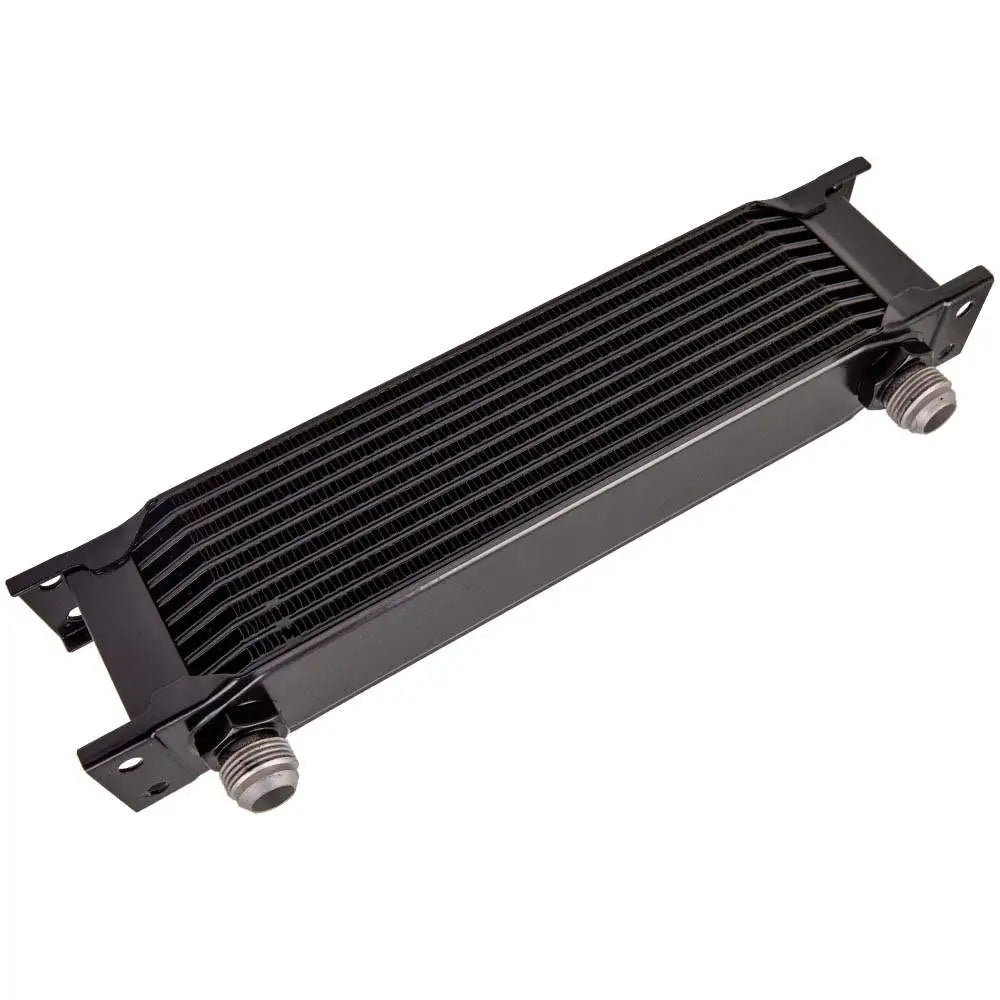 Universal 10 ROW AN10 Engine Aluminum Oil Cooler + Filter Relocation Kit 3 Hose