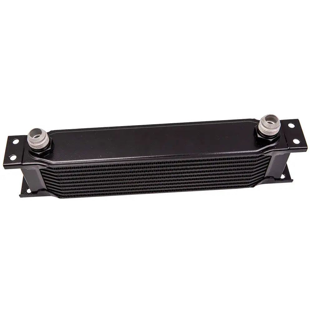 Universal 10 ROW AN10 Engine Aluminum Oil Cooler + Filter Relocation Kit 3 Hose