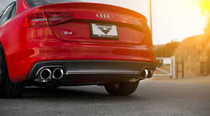AWE Track Edition Exhaust for Audi B8 S4 3.0T - Diamond Black Tips (102mm) Audi S4 2013-2016