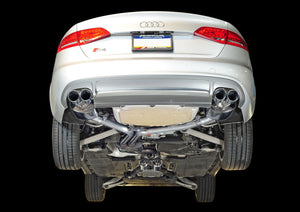 AWE Track Edition Exhaust for Audi B8 S4 3.0T - Diamond Black Tips (102mm) Audi S4 2013-2016
