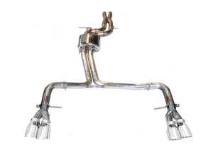 AWE Track Edition Exhaust for Audi B8 S4 3.0T - Diamond Black Tips (102mm) Audi S4 2013-2016