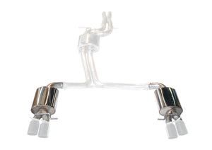 AWE Track Edition Exhaust for Audi B8 S4 3.0T - Diamond Black Tips (102mm) Audi S4 2013-2016