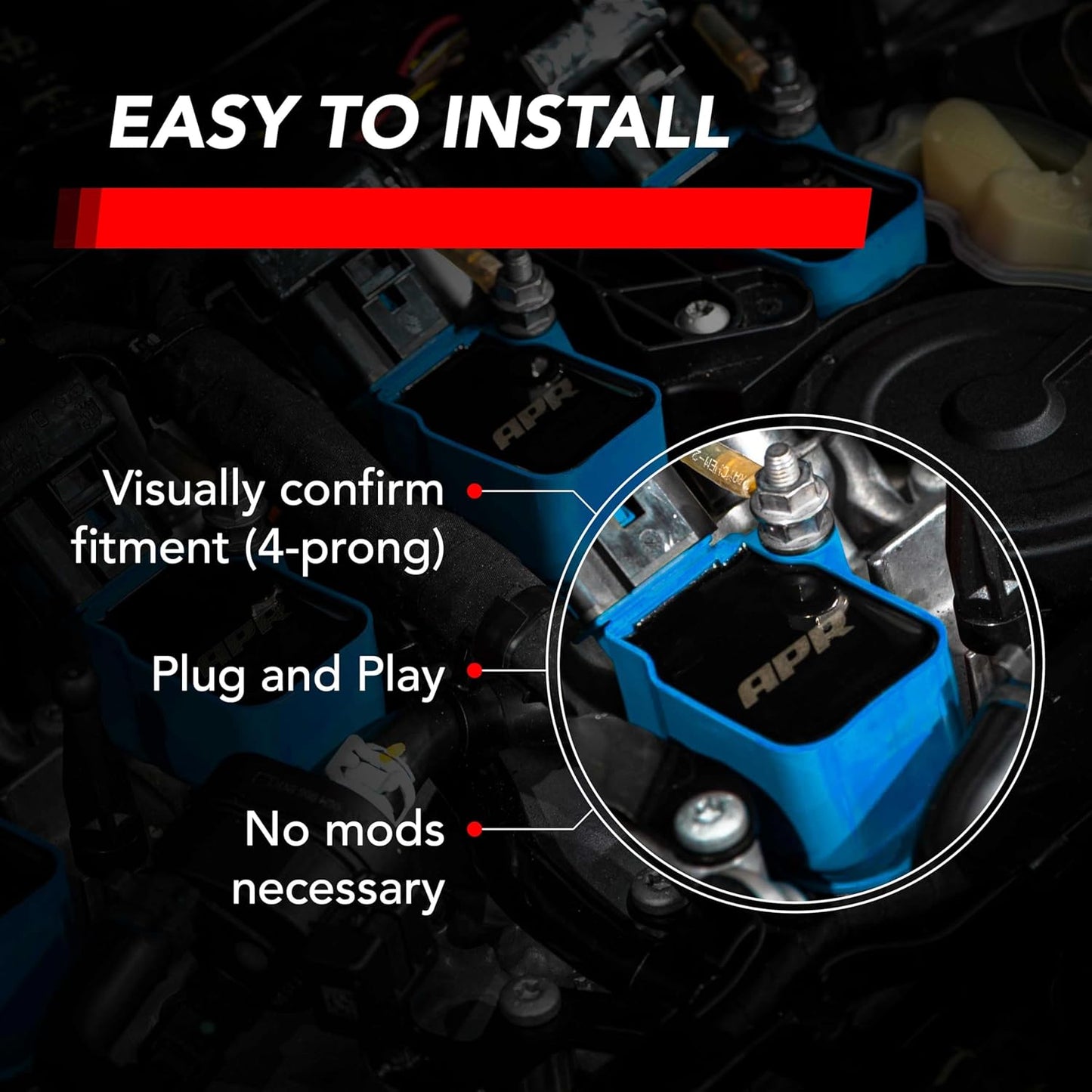 APR Ignition Coil with Spark Plug Kit Blue 2.0T EA888.3 | EA888.4 4-Cyl Audi | Seat | Skoda | Volkswagen 2013-2026