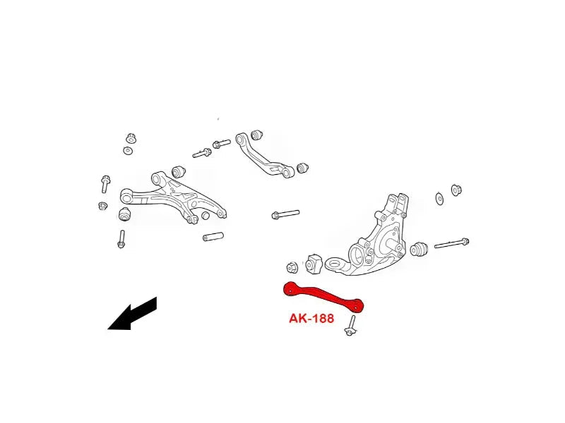 Godspeed Project Adjustable Rear Toe Arms Audi A4 | A4 Quattro | S4 B8 2009-2016