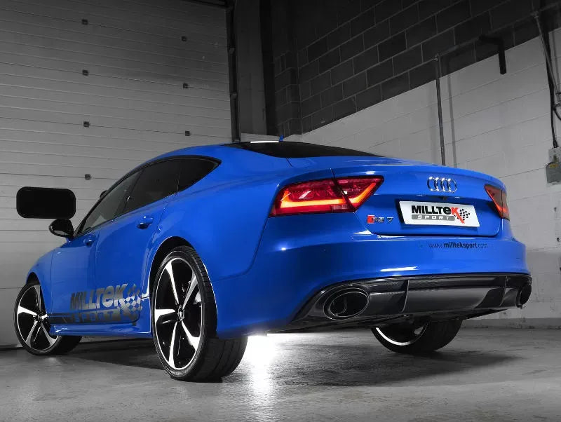 Milltek 3.00 Inch Large Bore Downpipes & Hi-Flow Sports Cats for Audi RS7 2013-2015