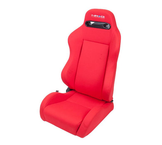 Reclindable Racing Seat Cloth with Red Stitching
