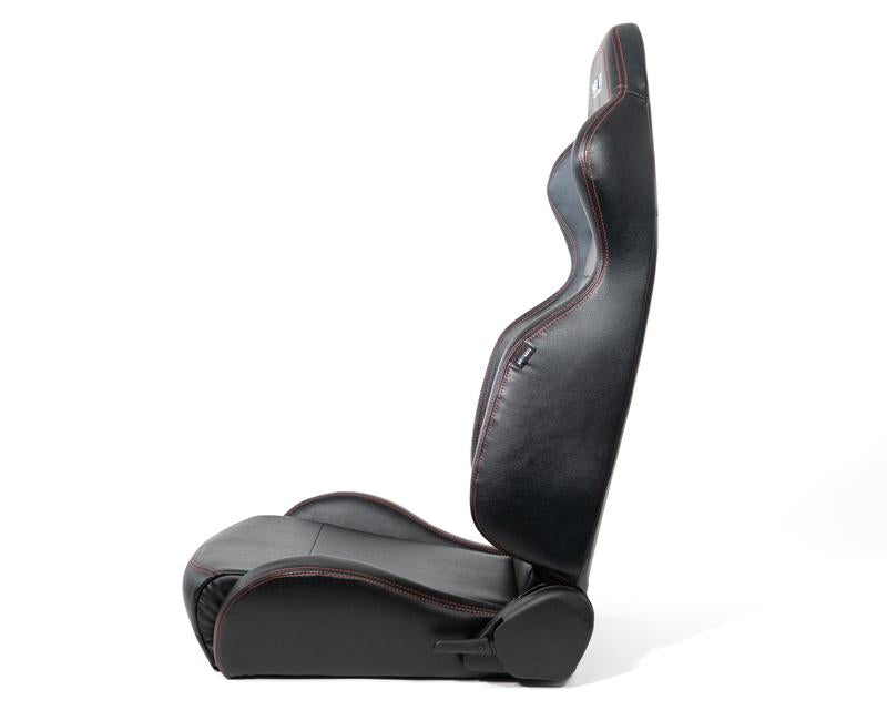 Reclindable Racing Seat Red Stitching