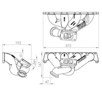 Load image into Gallery viewer, VW B5 T3 TOP MOUNT TURBO TWIN SCROLL MANIFOLD WASTEGATE &quot;I&quot; + 252 / 260 HIGH PERFORMANCE CAMSHAFT SET
