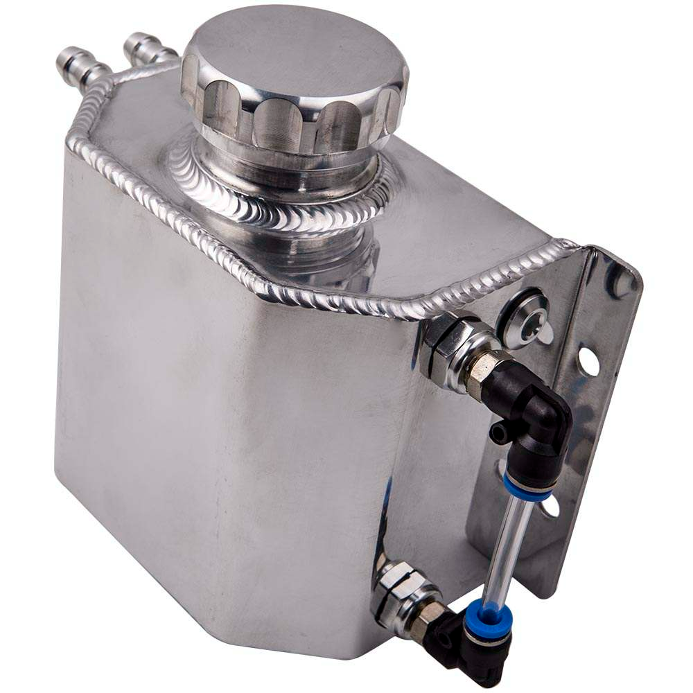 Universal Aluminum 1000ml Coolant Radiator Overflow Recovery Oil Tank ...