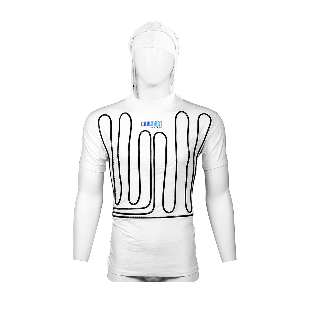 WHITE HOODED COOLWATER SHIRT
